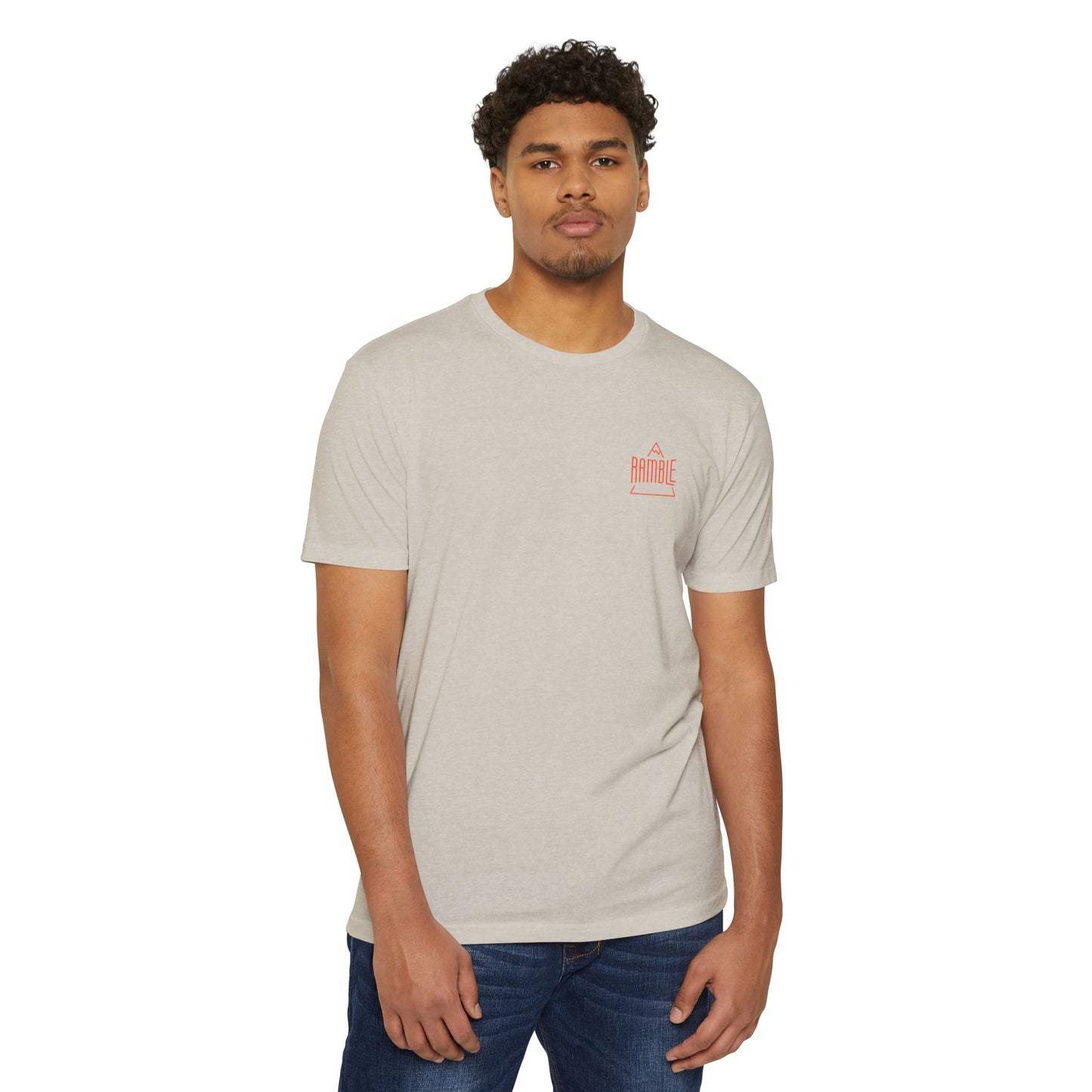 Simple Mountain Lockup Poly/Cotton T-Shirt