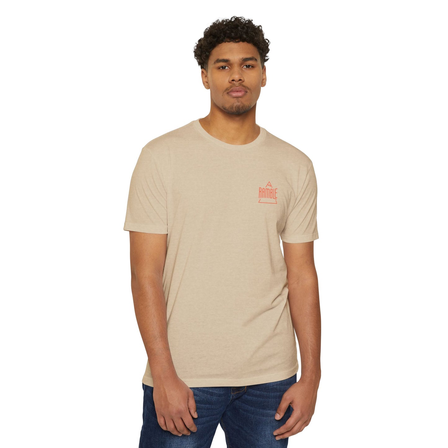 Simple Mountain Lockup Poly/Cotton T-Shirt