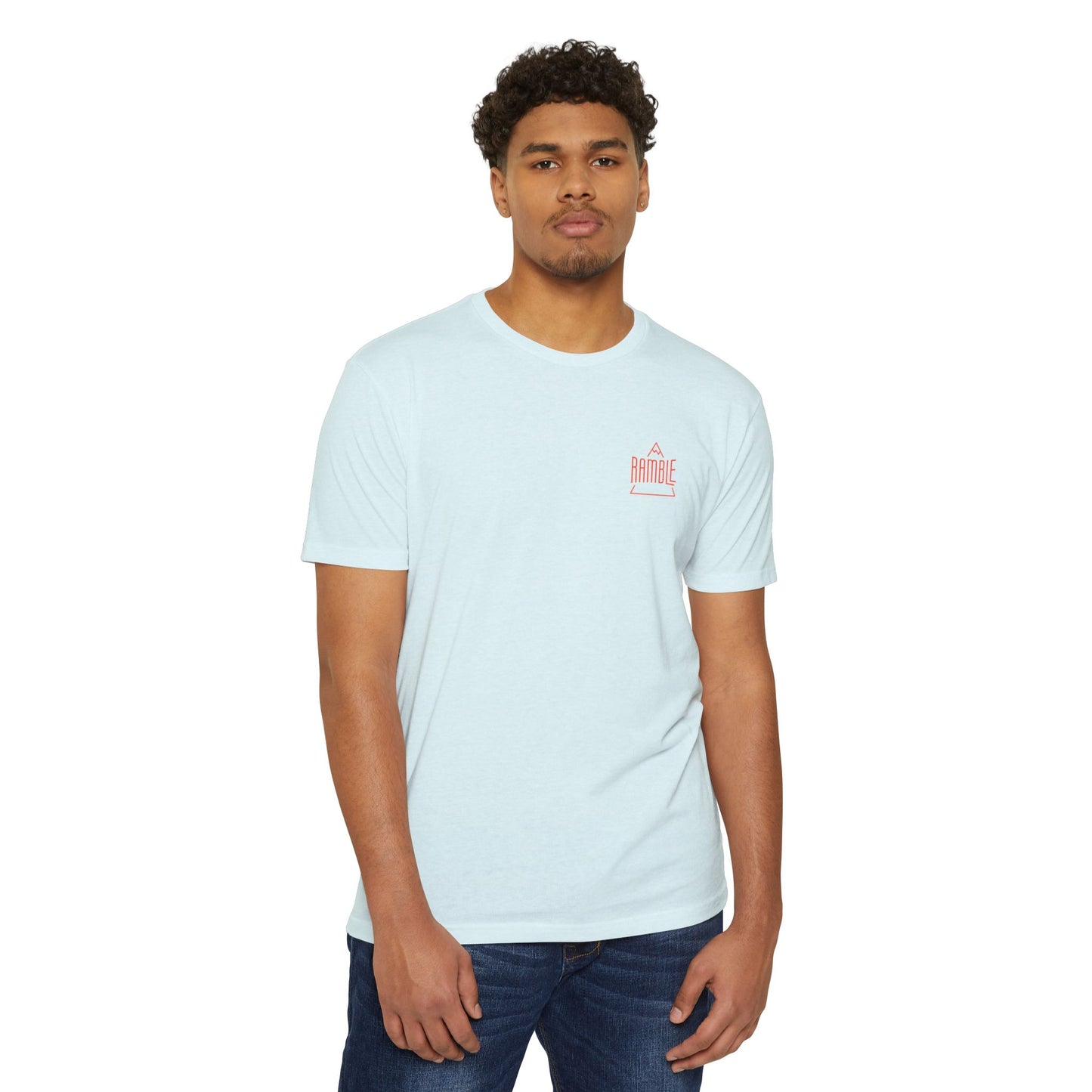 Simple Mountain Lockup Poly/Cotton T-Shirt