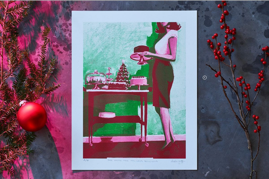 “She Made the Holidays Delicious” Lesli Graff (American, born 1976)